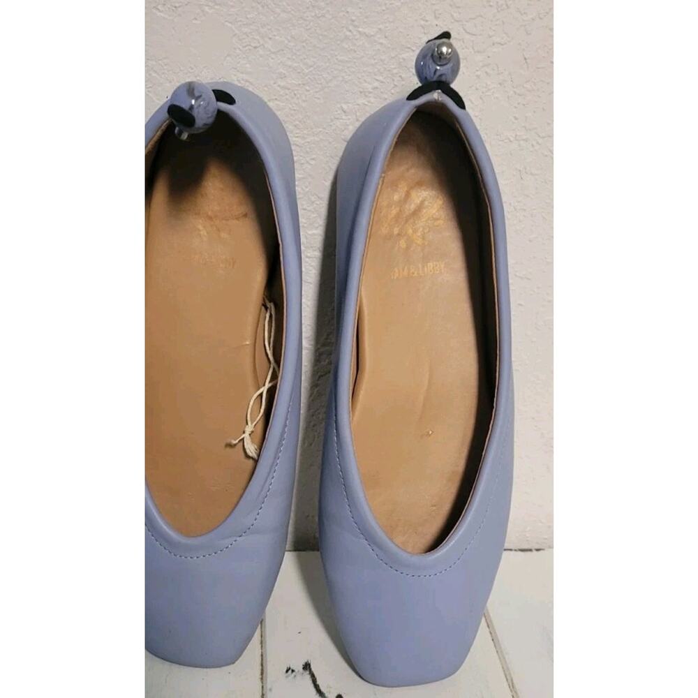 Women's Sz. 8 Sam & Libby Birdie Ballet Flat Light Blue Comfort Square Toe - Picture 3 of 8